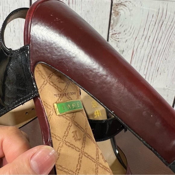 L.A.M.B. by Gwen Stefani HAMURA women’s Platform Heels  Black red Vintage Y2K 7B - Picture 6 of 17